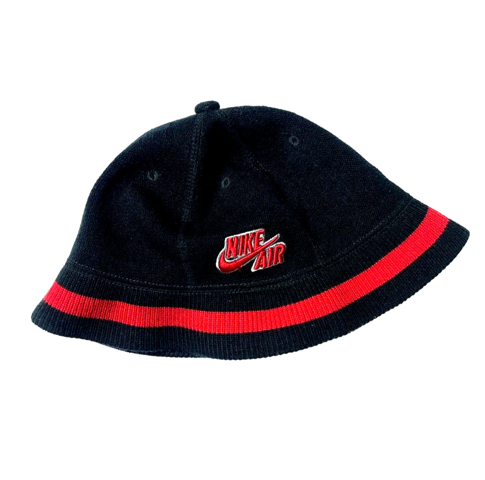 Vintage Y2K Lebron James Rookie Bucket Hat Nike Air LB23 Black Red Embroidered
